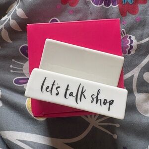 Kate Spade White Card Holder with Pink Box